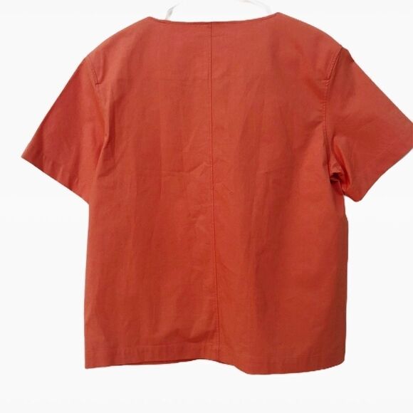 Gerard Darel Sport Top Orange Short Sleeve - Picture 2 of 6